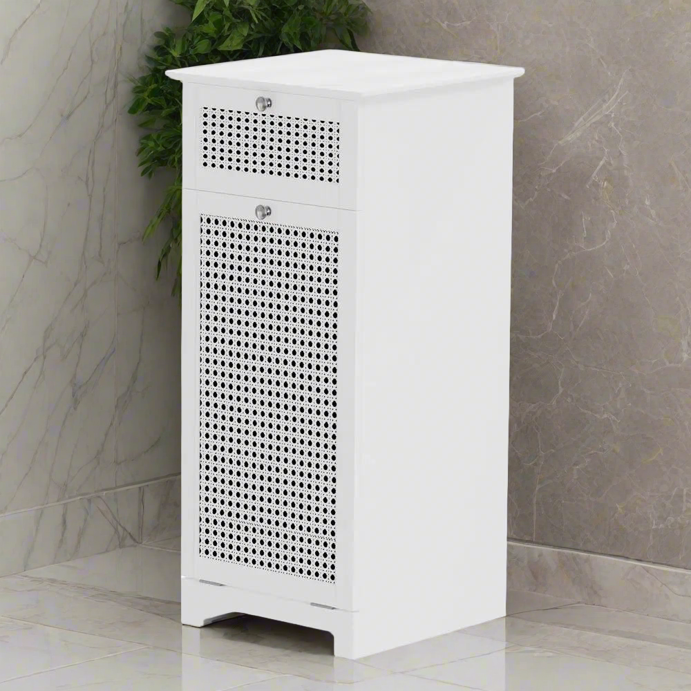 Serenity Clothes Hamper Cabinet | White