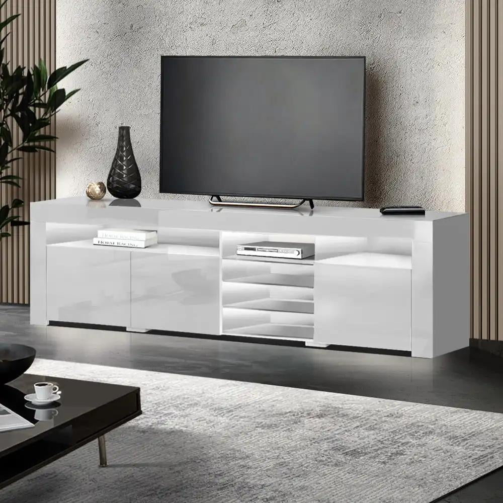 Luminara Coffee Table & Lumina TV Cabinet Set | White