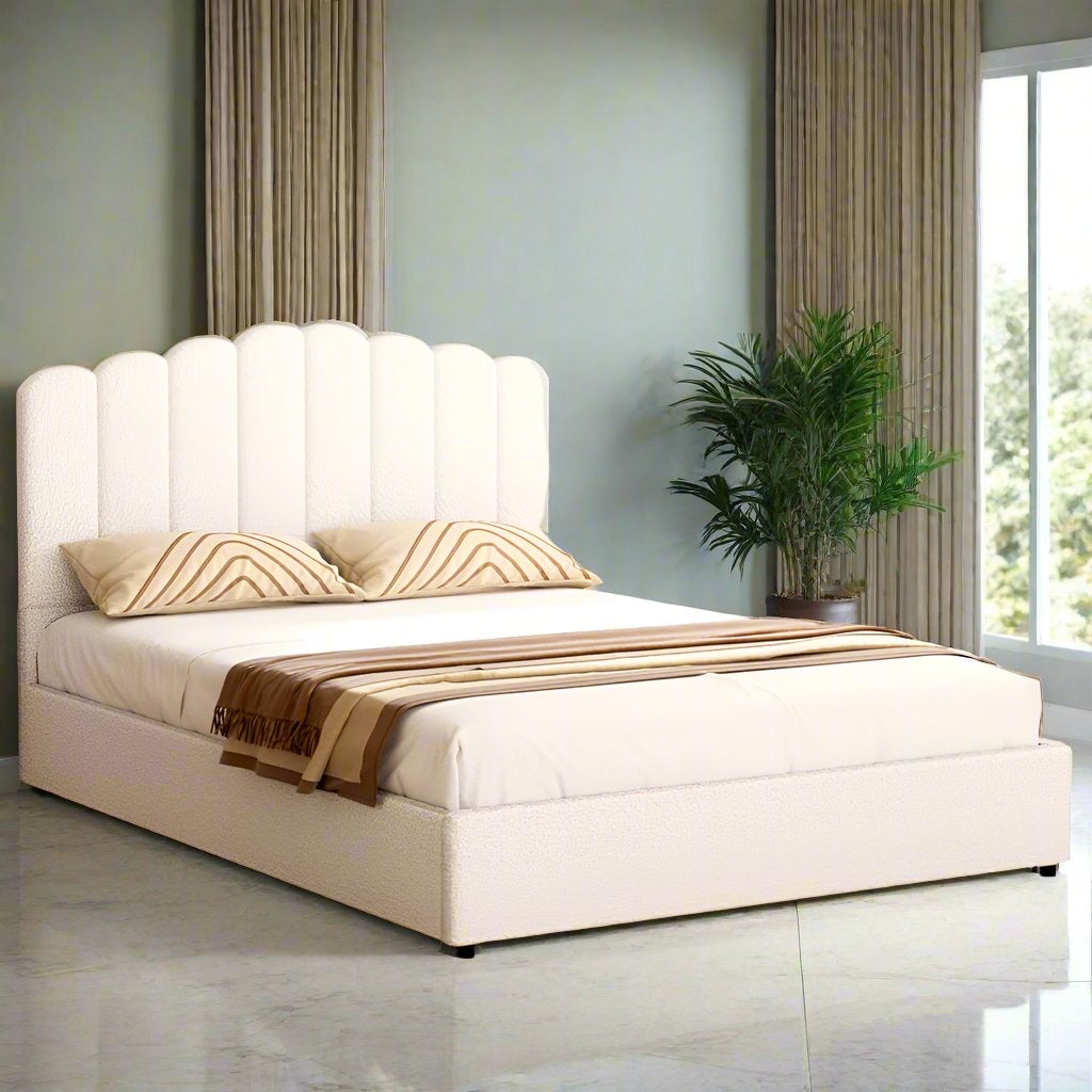 Queen (Beige) Serenade Luxe Bed Frame | Serenity Series Mattress | Combo