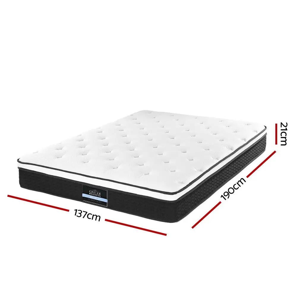 Double (White) LuxeLite LED Bed Frame | Elysian Dream Series Mattress | Combo