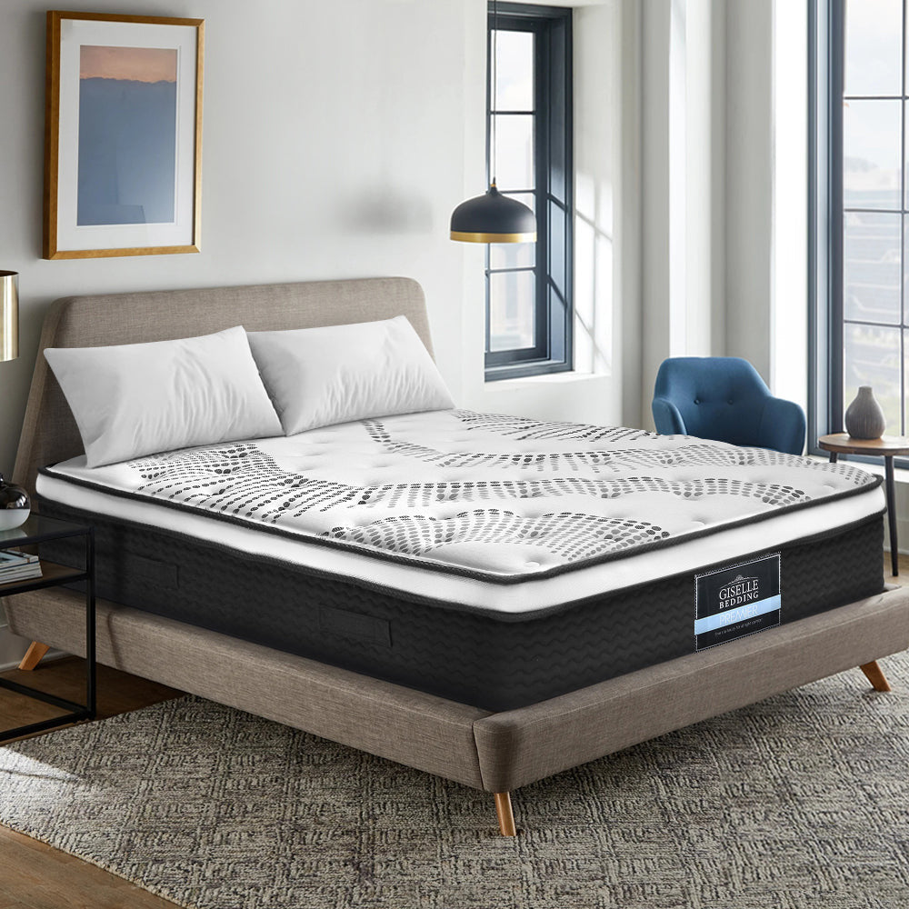 Double (Beige) Serenade Luxe Bed Frame | Serenity Series Mattress | Combo