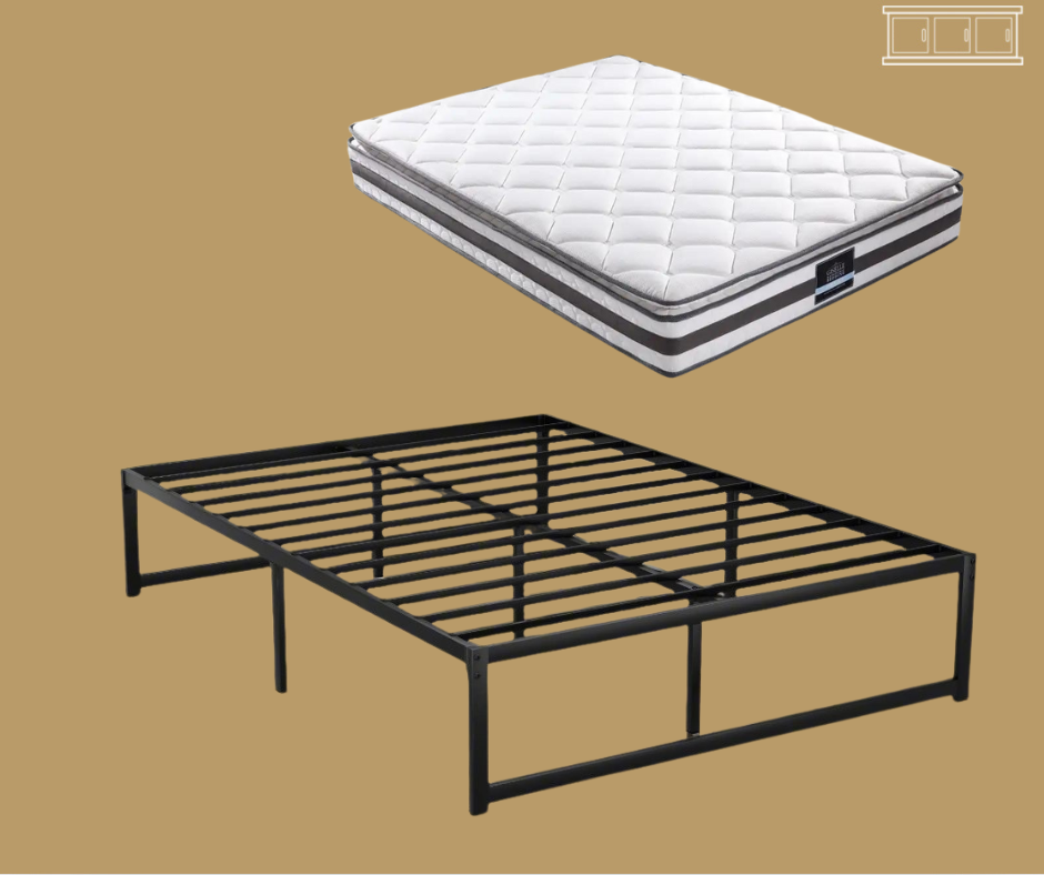 Double UrbanNest Metal Bed Frame | NormLux Series Mattress | Combo