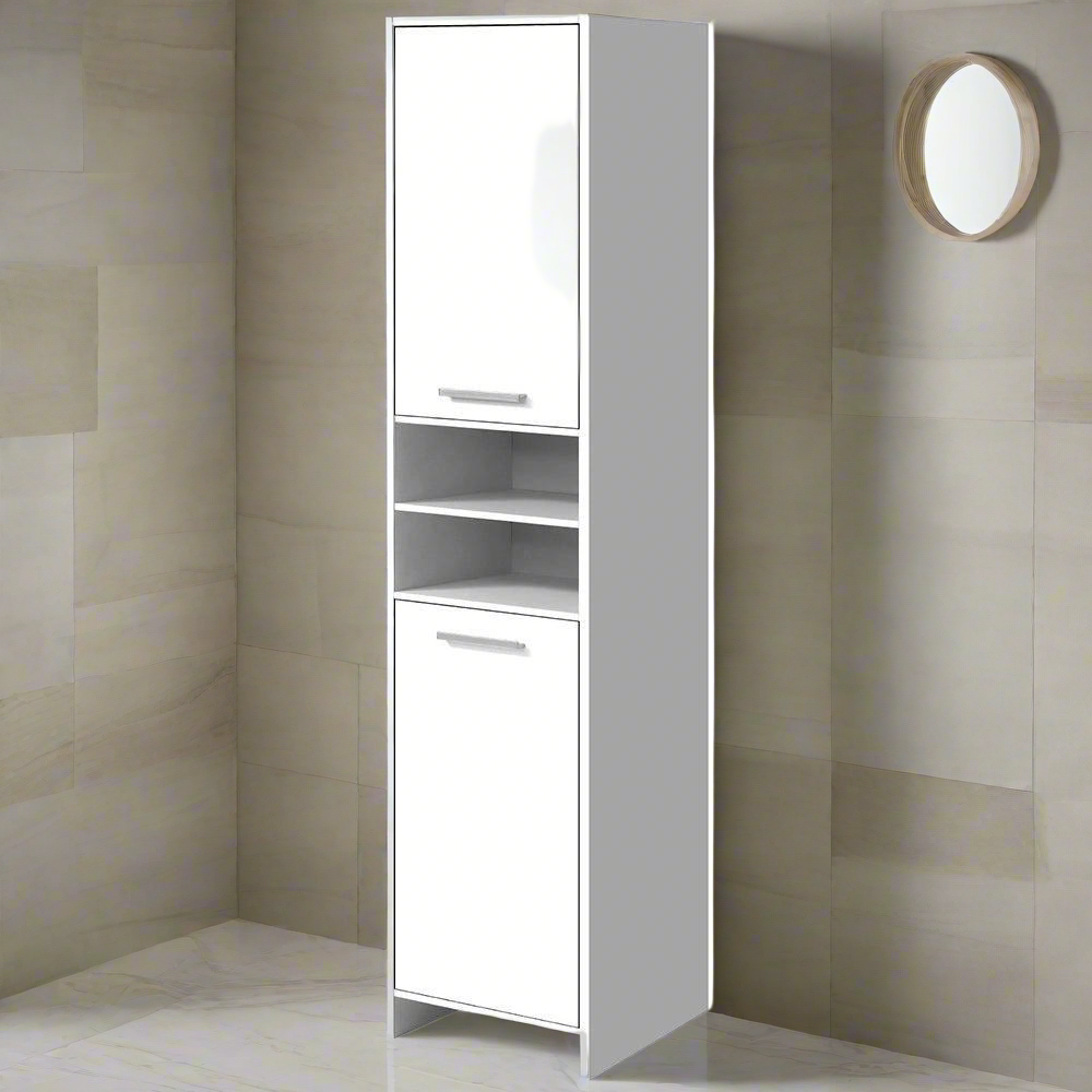 Ascend Tall Bathroom Cabinet | White