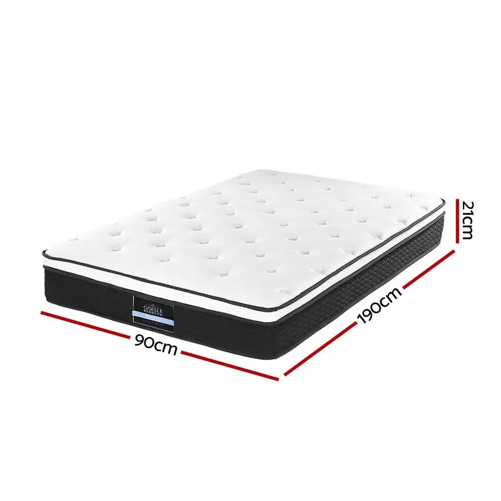 Single (White) NatureDream Bed Frame | Elysian Dream Series Mattress | Combo