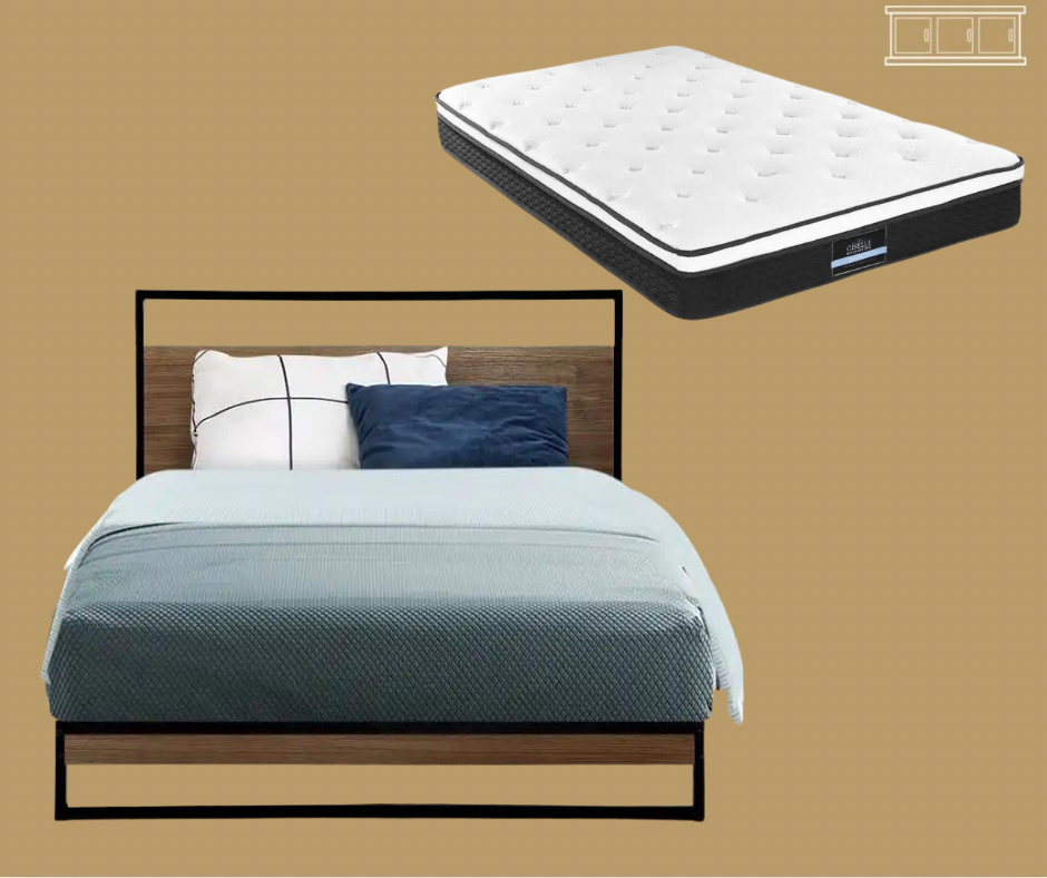 King Single UrbanForge Bed Frame | Elysian Dream Euro Top Mattress | Combo