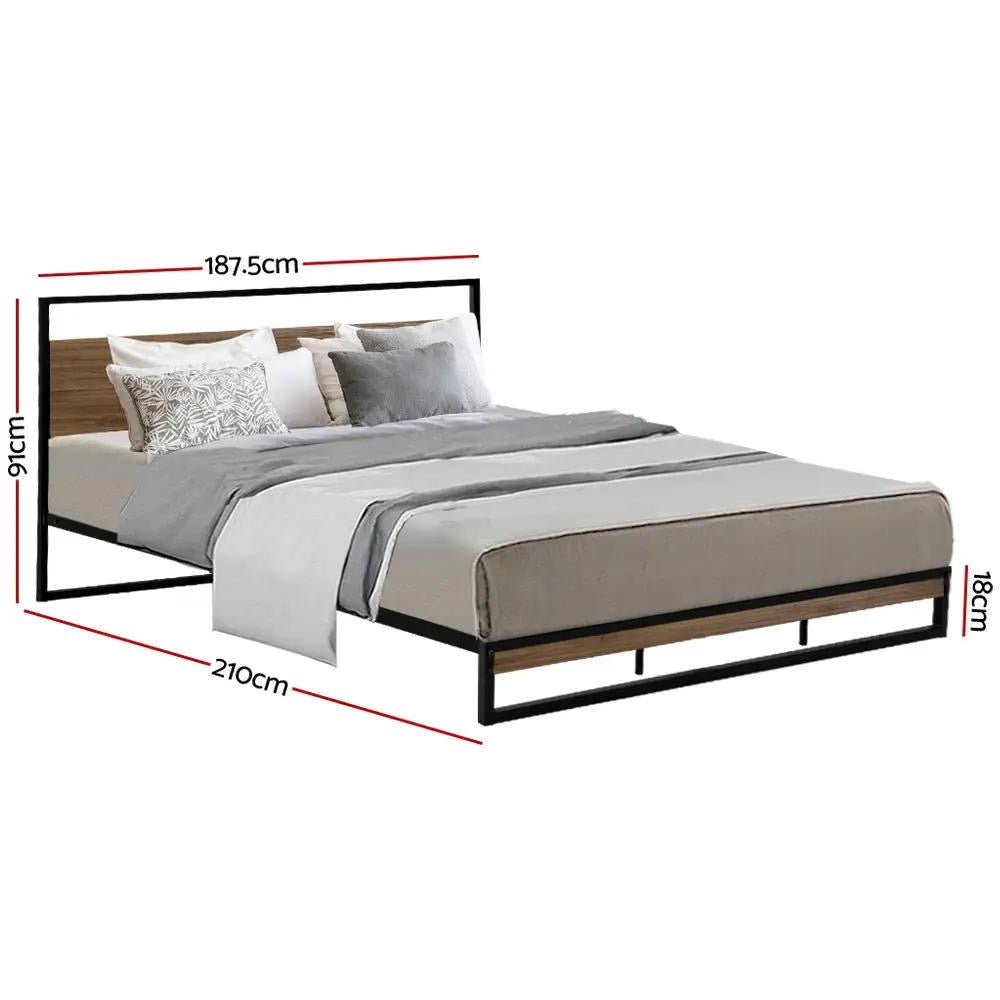 King UrbanForge Bed Frame | Elysian Dream Euro Top Mattress | Combo