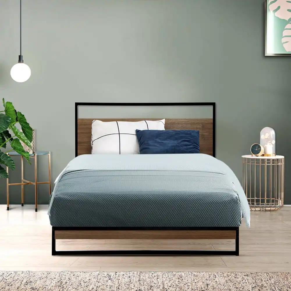 Double UrbanForge Bed Frame | Elysian Dream Euro Top Mattress | Combo