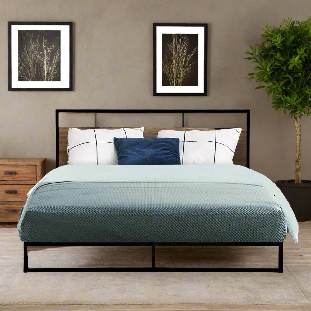 King UrbanForge Bed Frame | Elysian Dream Euro Top Mattress | Combo