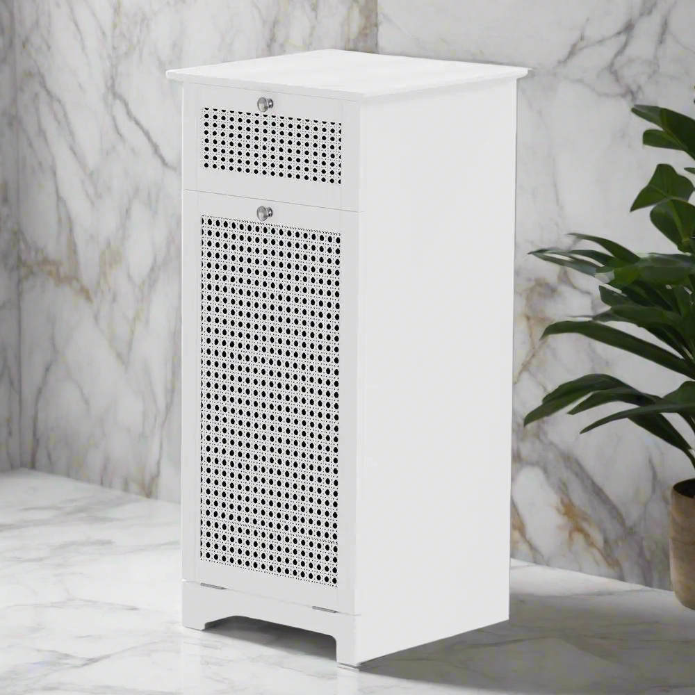 Serenity Clothes Hamper Cabinet | White