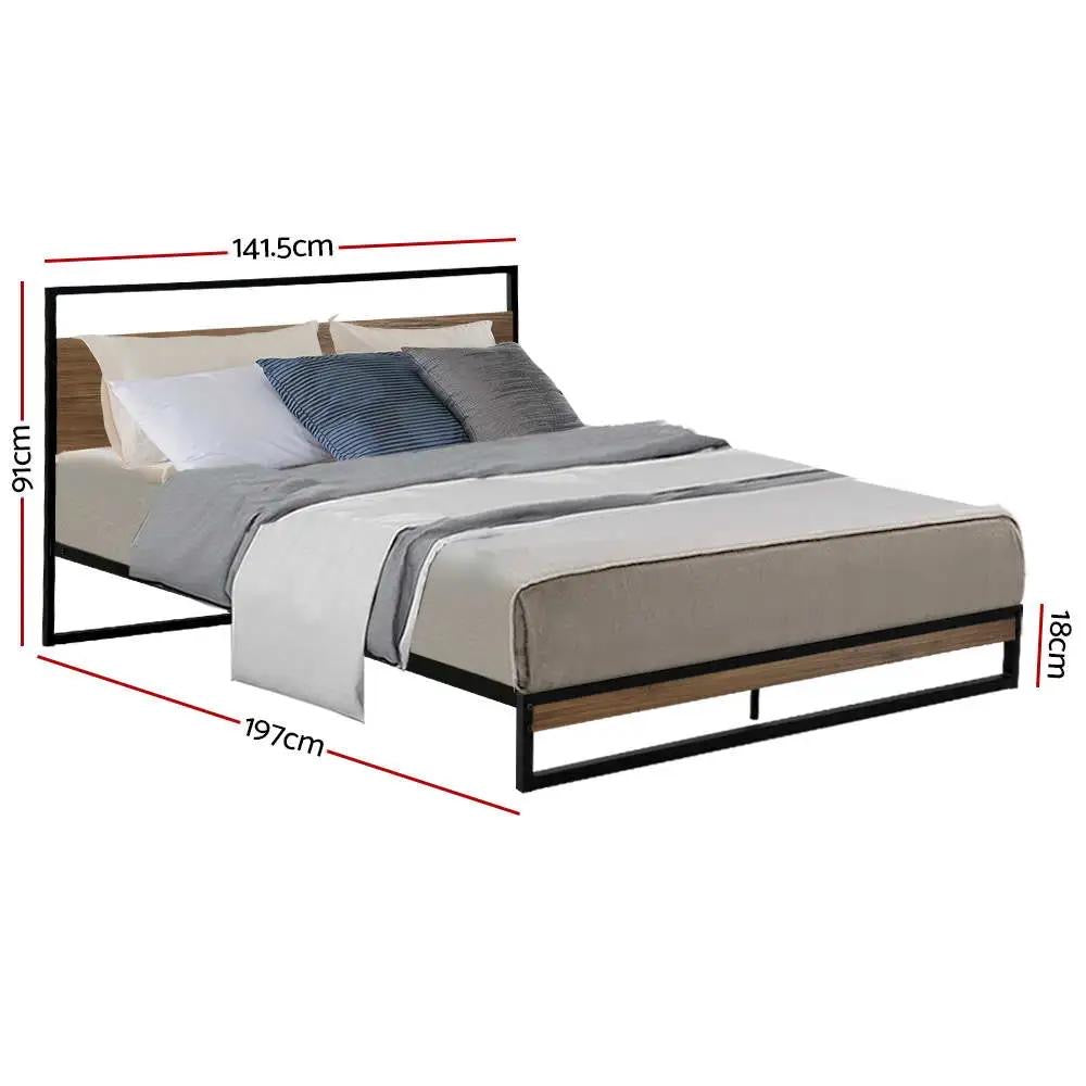 Double UrbanForge Bed Frame | Elysian Dream Euro Top Mattress | Combo