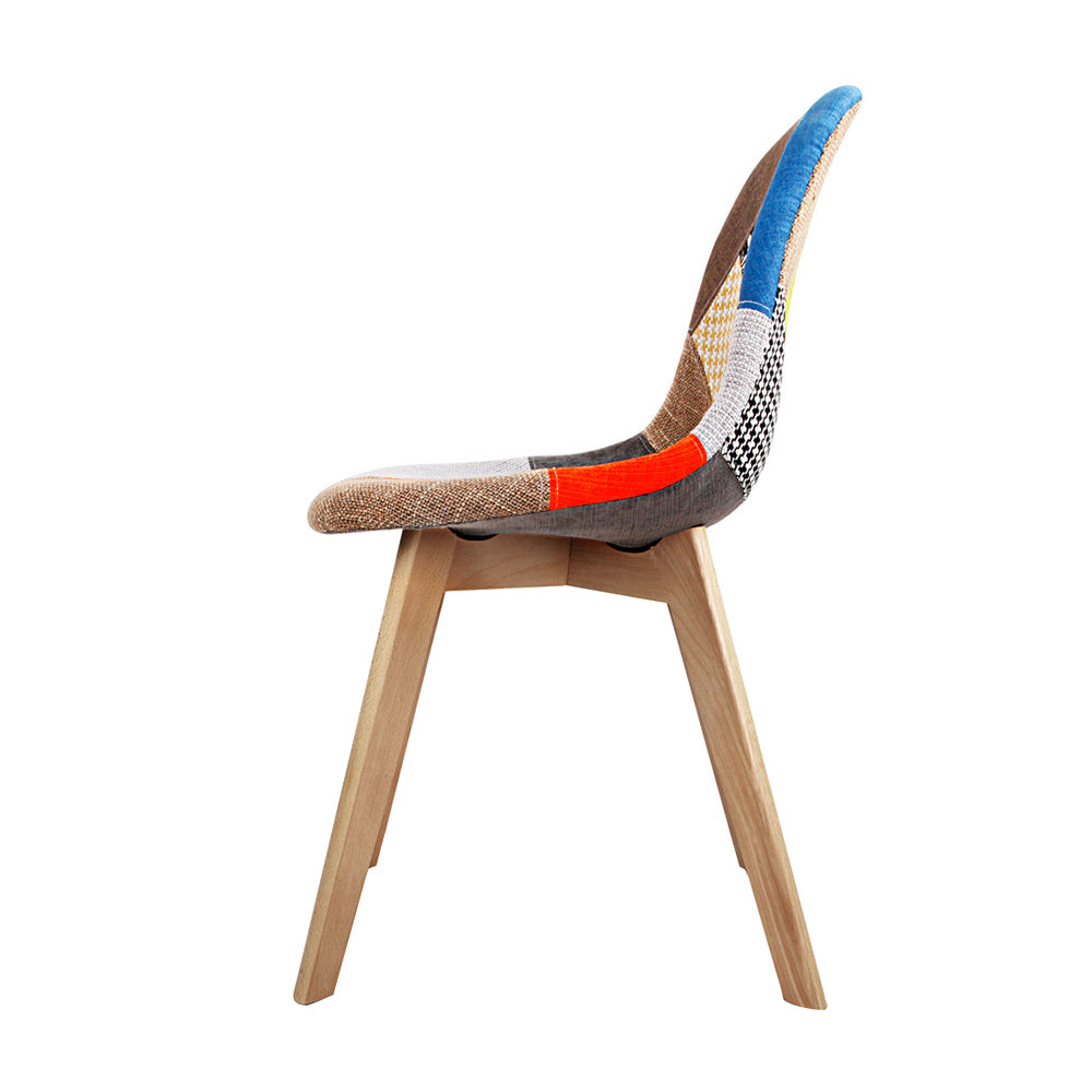 2 x RetroLux Dining Chairs | Multicolour