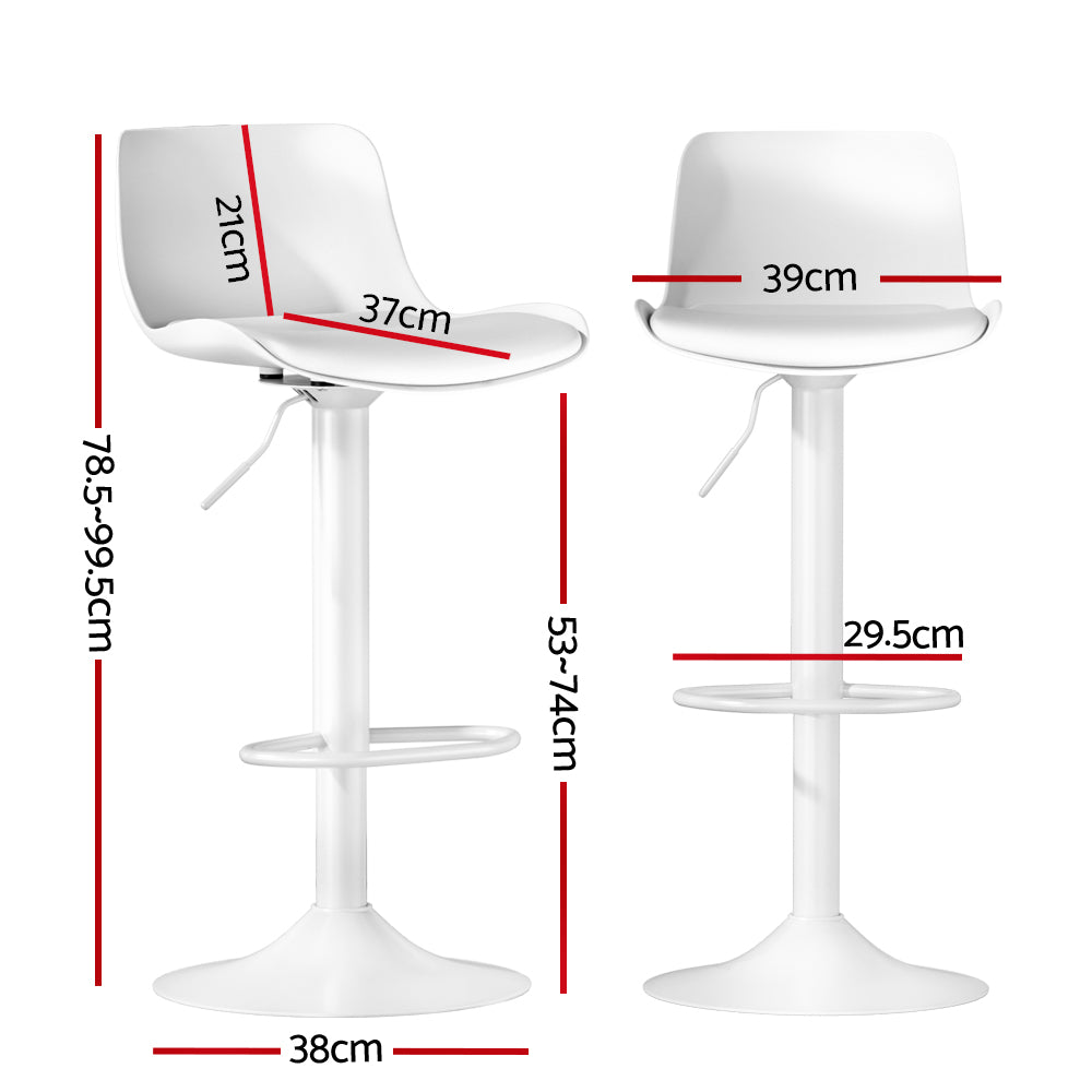 2x Fynnick Bar Stools | White