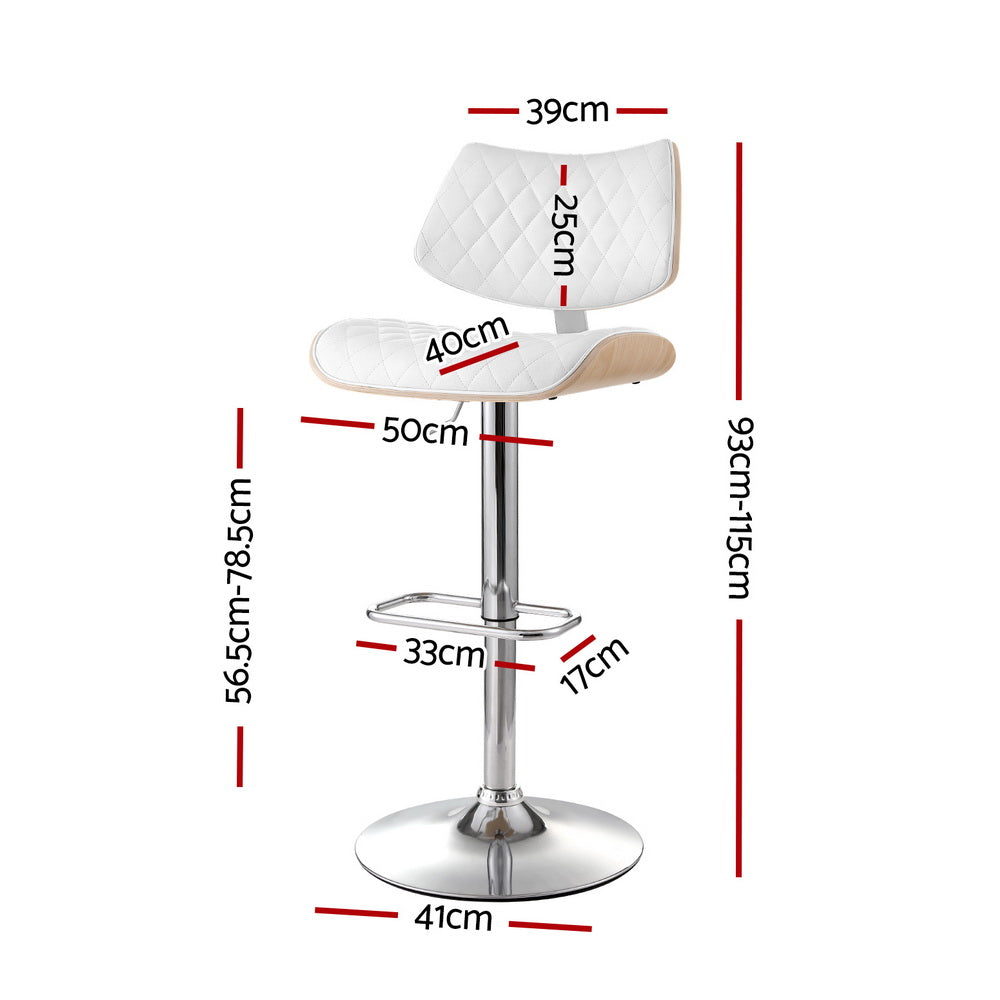 Elegance Swivel Bar Stool | White