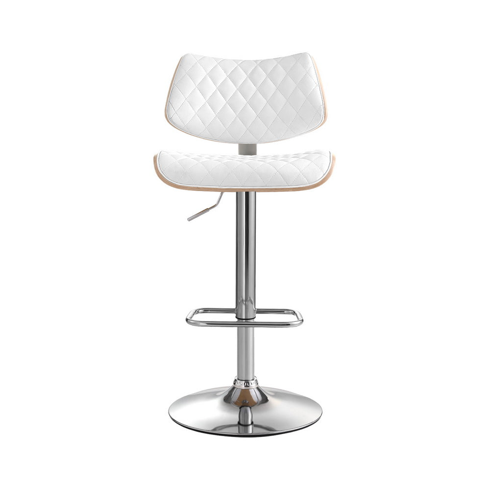 Elegance Swivel Bar Stool | White