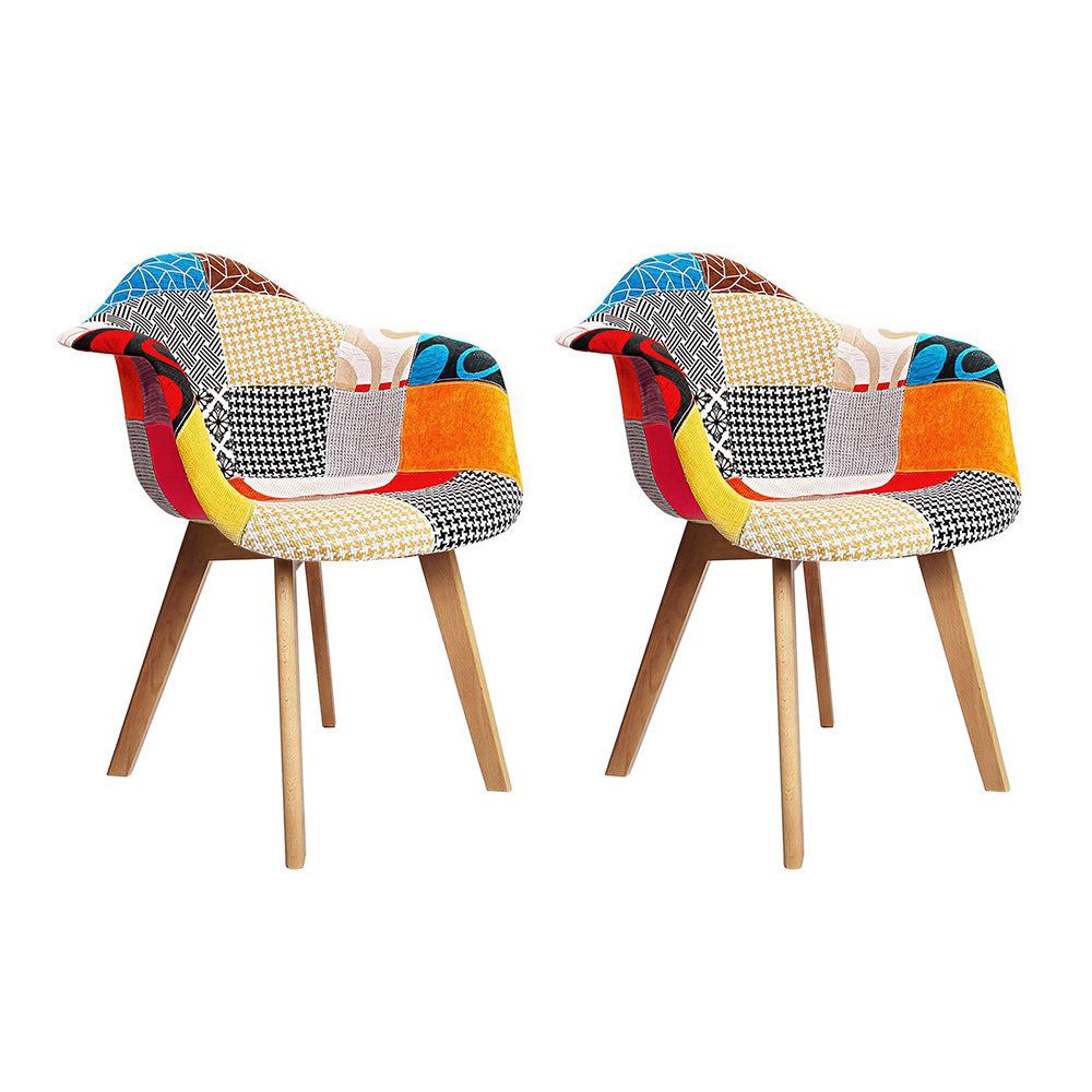 2 x RetroMax Dining Chairs | Multicolour