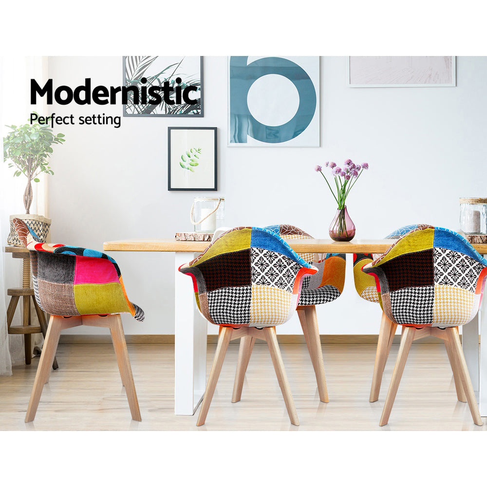 2 x RetroMax Dining Chairs | Multicolour