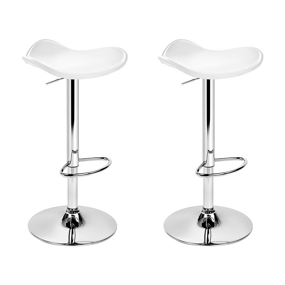 2x Opulent Elegance Bar Stools | White