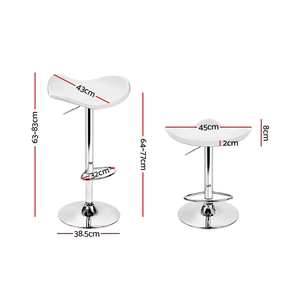 2x Opulent Elegance Bar Stools | White