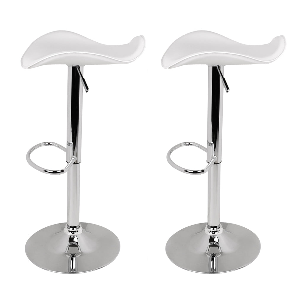 2x Opulent Elegance Bar Stools | White