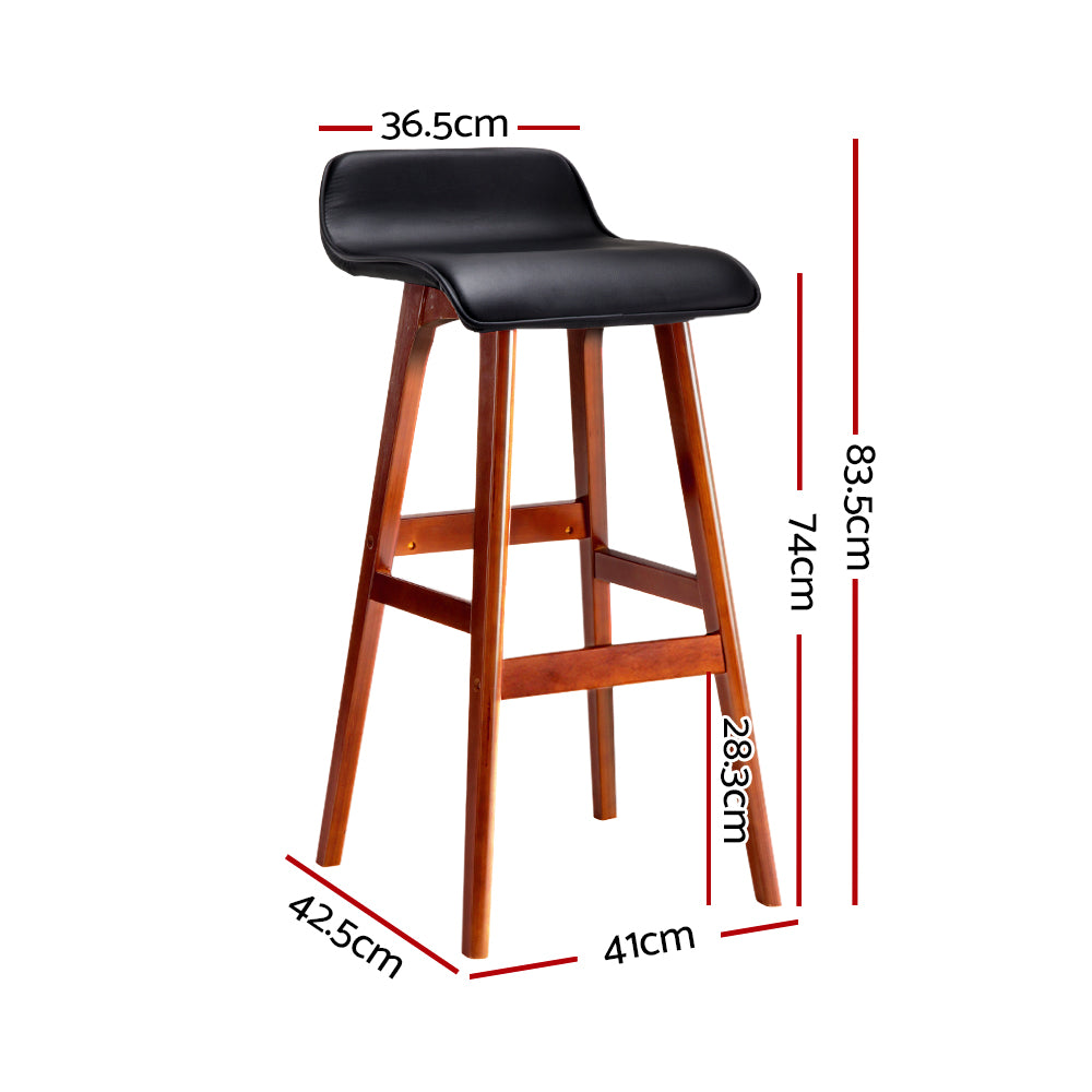 2x Slivian Bar Stools | Black