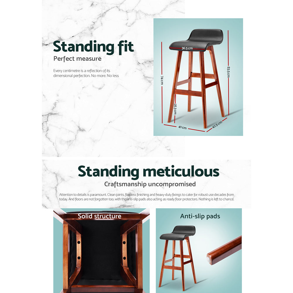 2x Slivian Bar Stools | Black