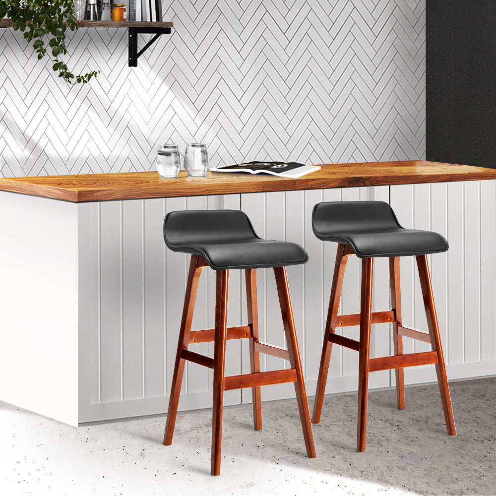 2x Slivian Bar Stools | Black