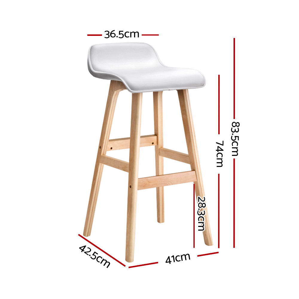 2x Slivian Bar Stools | White