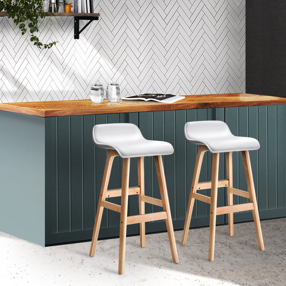 2x Slivian Bar Stools | White