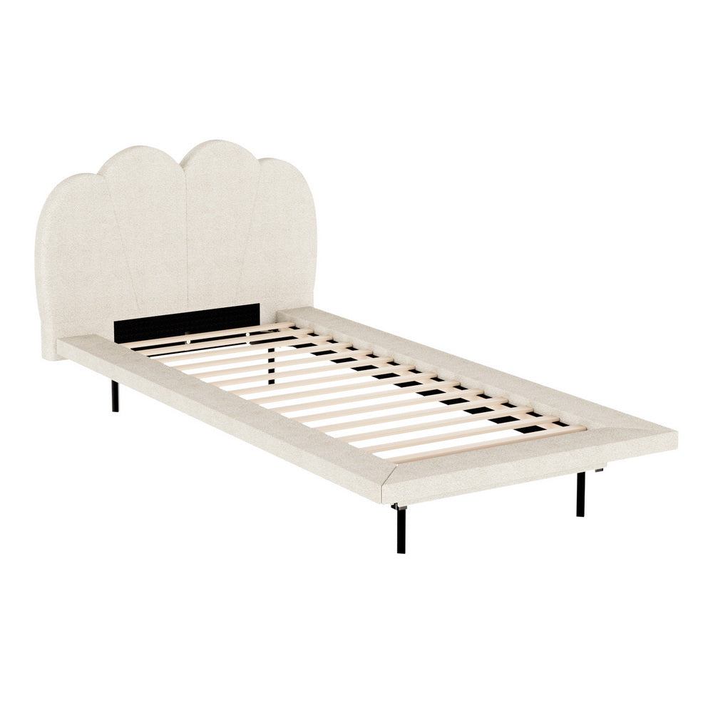 Single (Beige) Bed Frame | Luxe Serenity