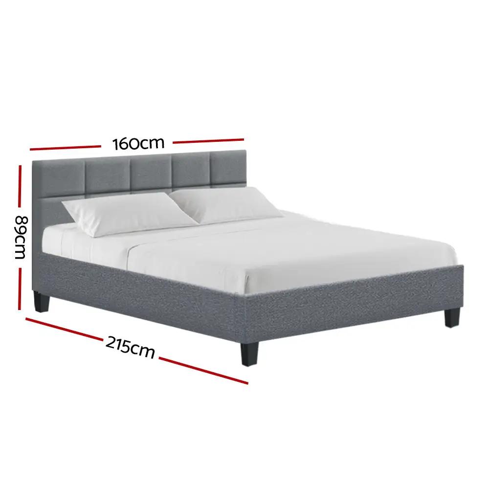 Queen (Grey) Bed Frame | SereneHaven