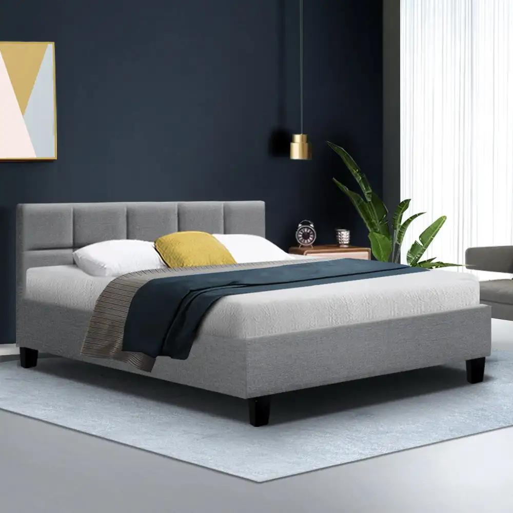 Queen (Grey) Bed Frame | SereneHaven