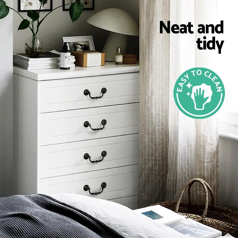 Enchanté Bedside Table & Tallboy Combo | White