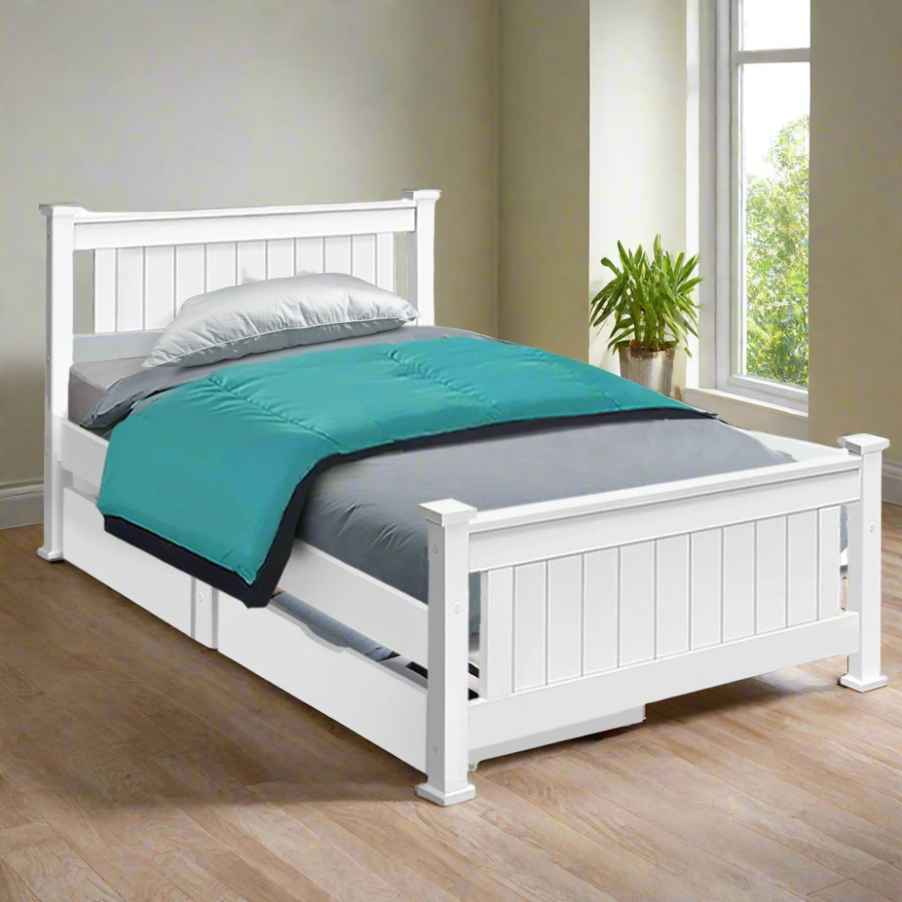 Single (White) NatureDream Bed Frame | Elysian Dream Series Mattress | Combo