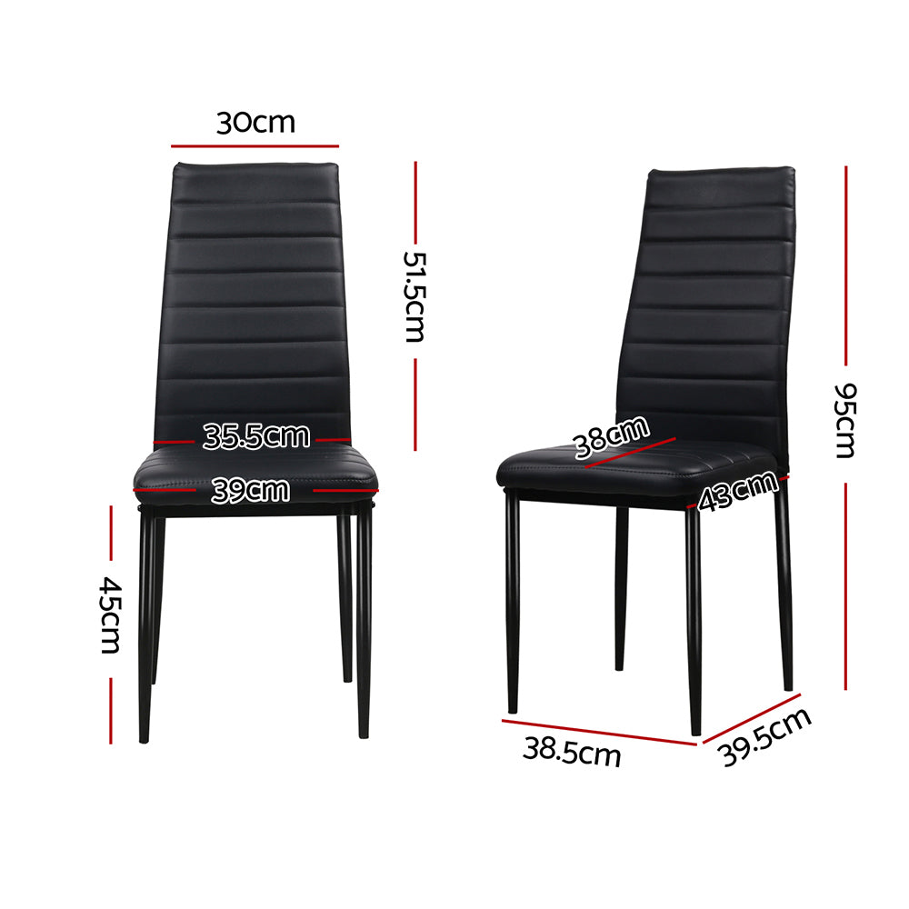 4x Astrali Dining Chairs | Black