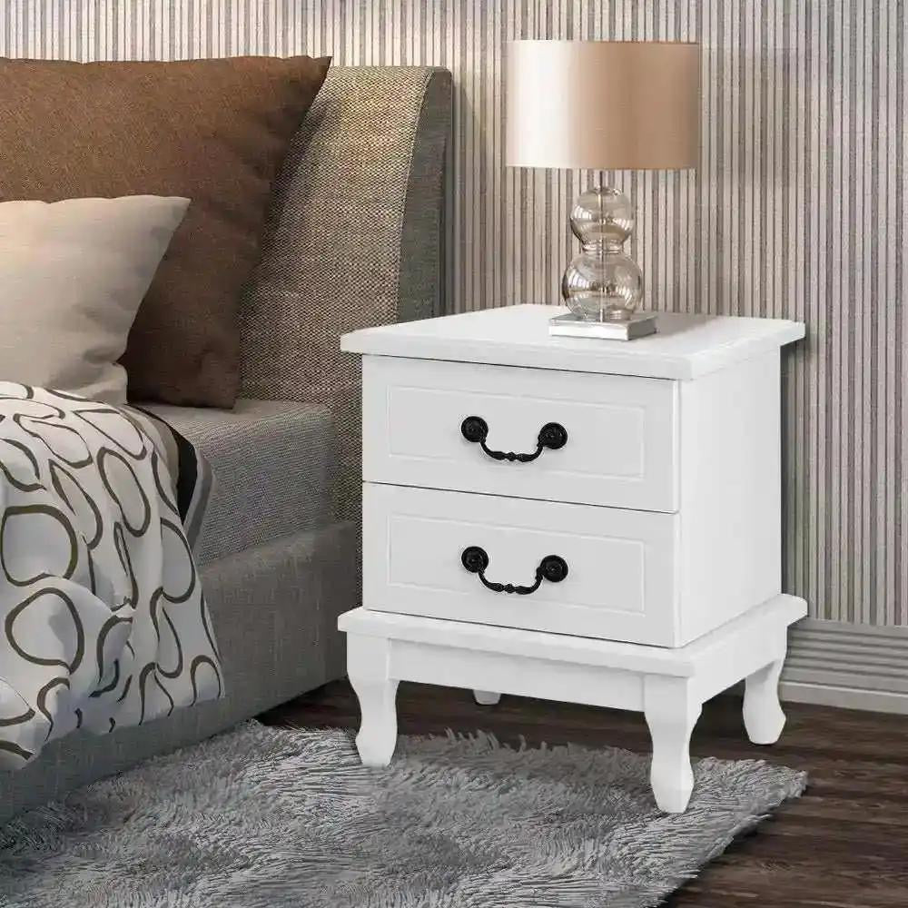 Enchanté Bedside Table & Tallboy Combo | White