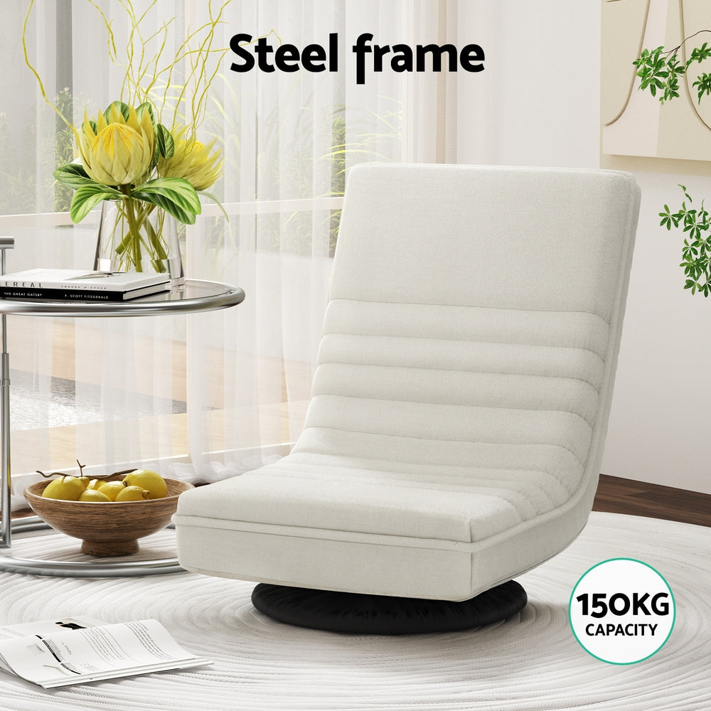 Versatile Swivel Floor Sofa | White