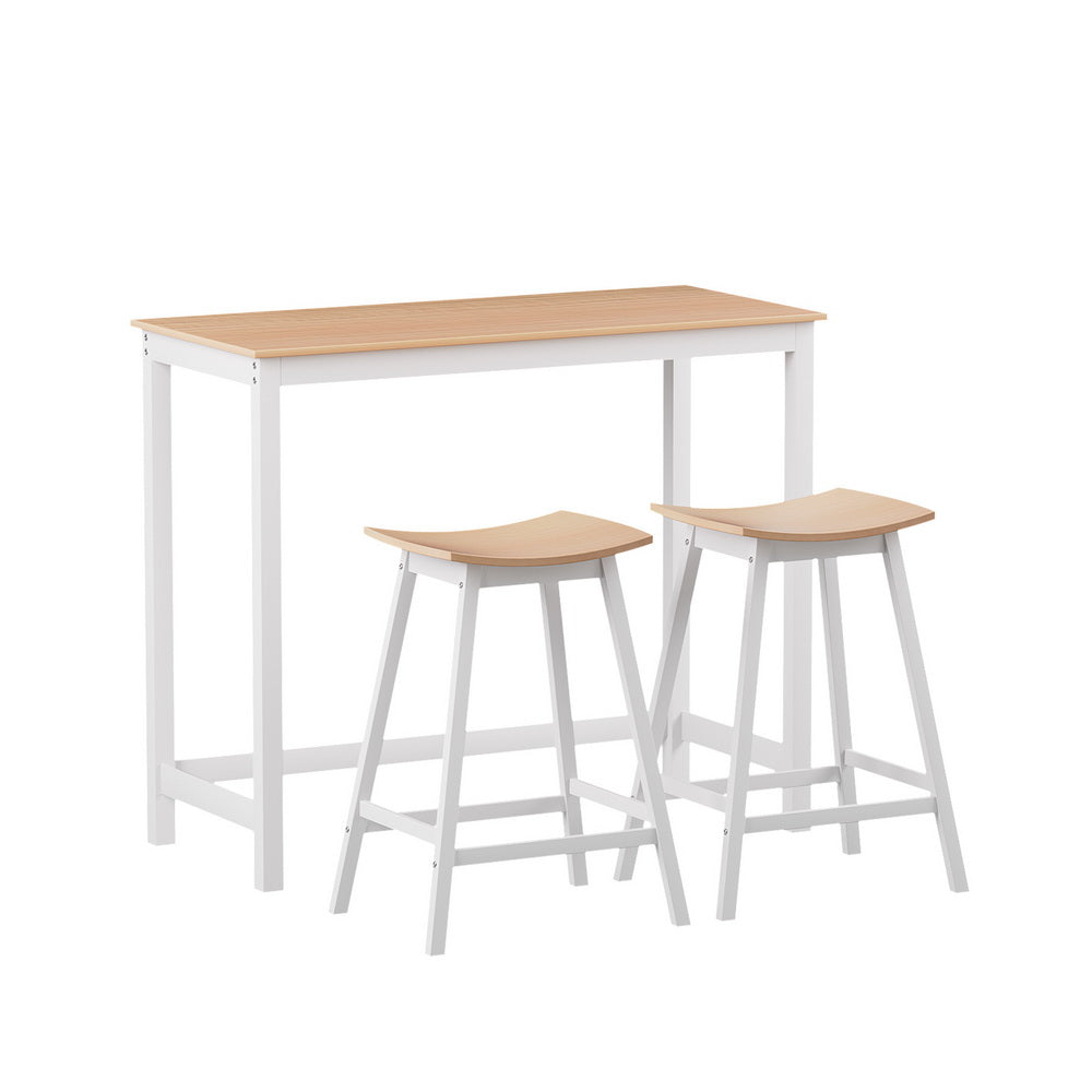 Aspen Bar Table and Stool Set | Pine & White