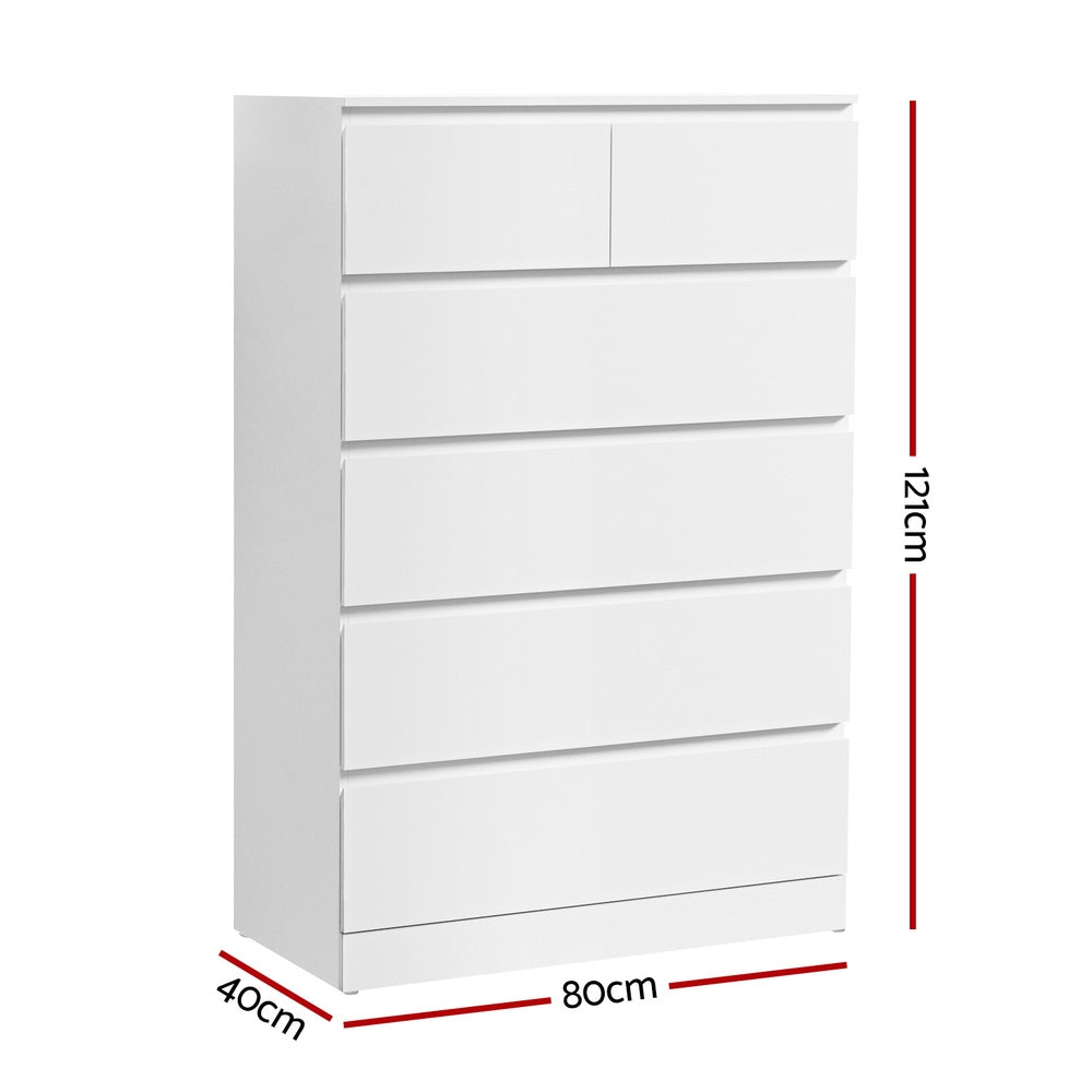 Pepeli 6 Chest of Drawers | White