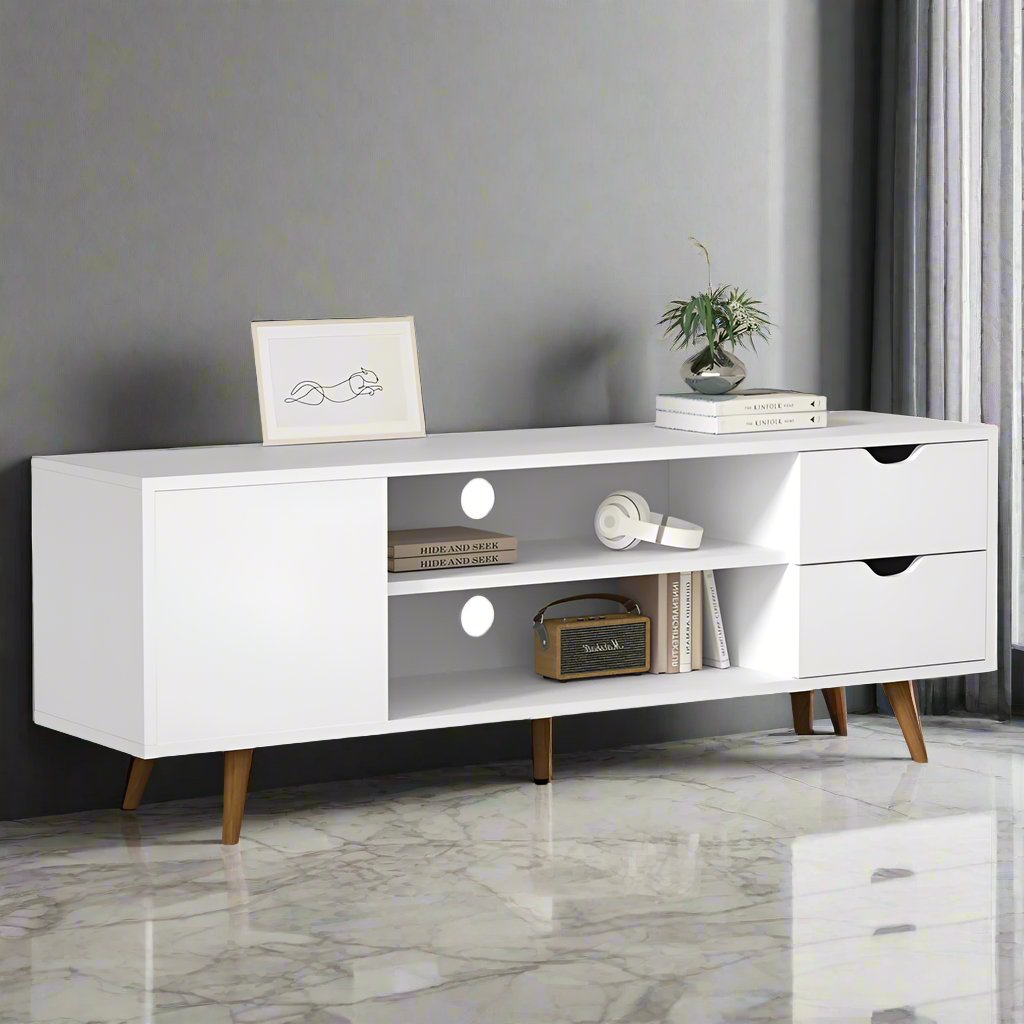 Java Entertainment Unit | White | 120cm