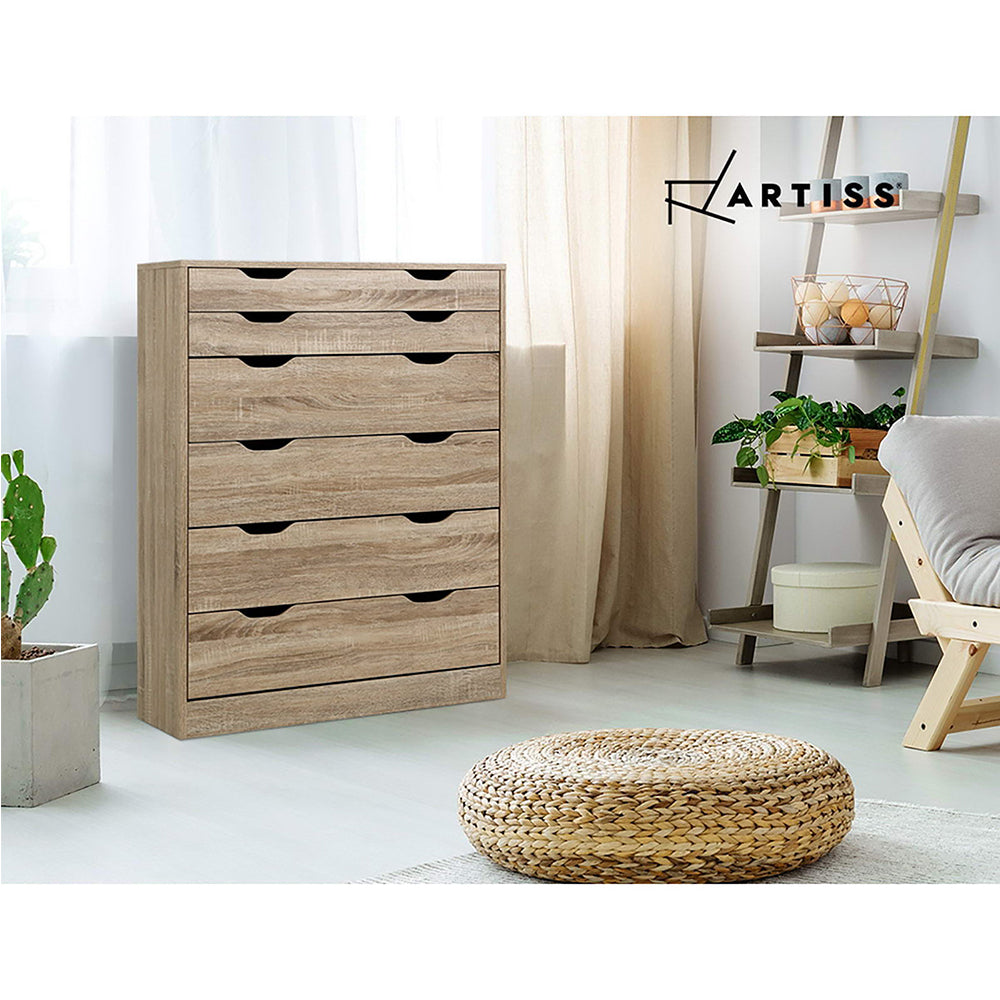 Mylanian 6-Drawer Tallboy | Oak