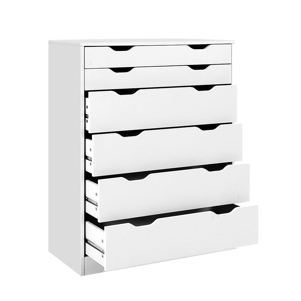 Mylanian 6-Drawer Tallboy | White