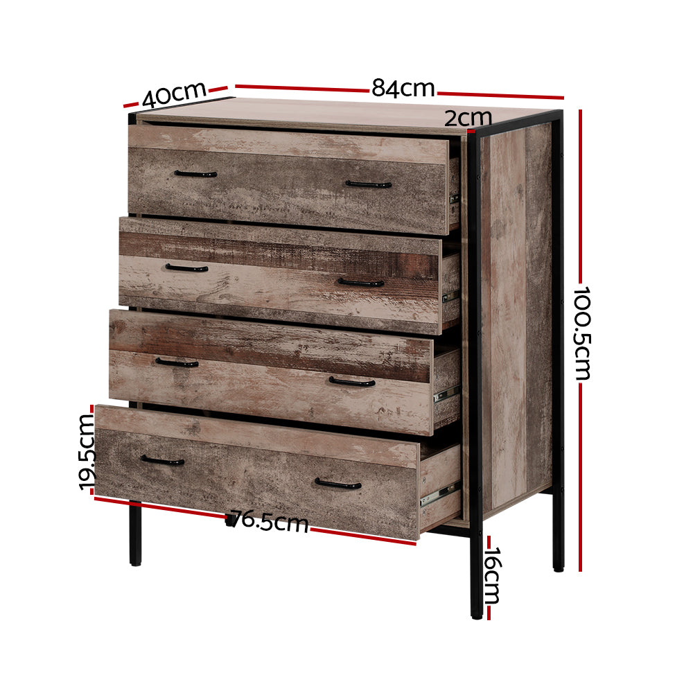 Barnlis 4-drawer Tallboy | Rustic