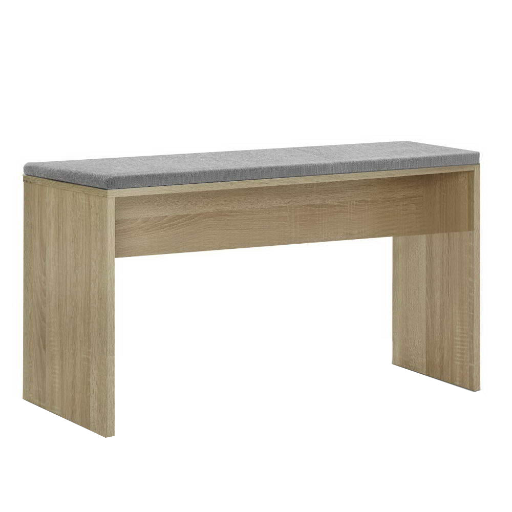 Natu Linen Upholstered Dining Bench | Oak