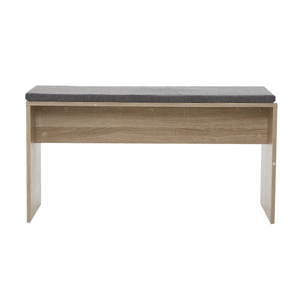 Natu Linen Upholstered Dining Bench | Oak