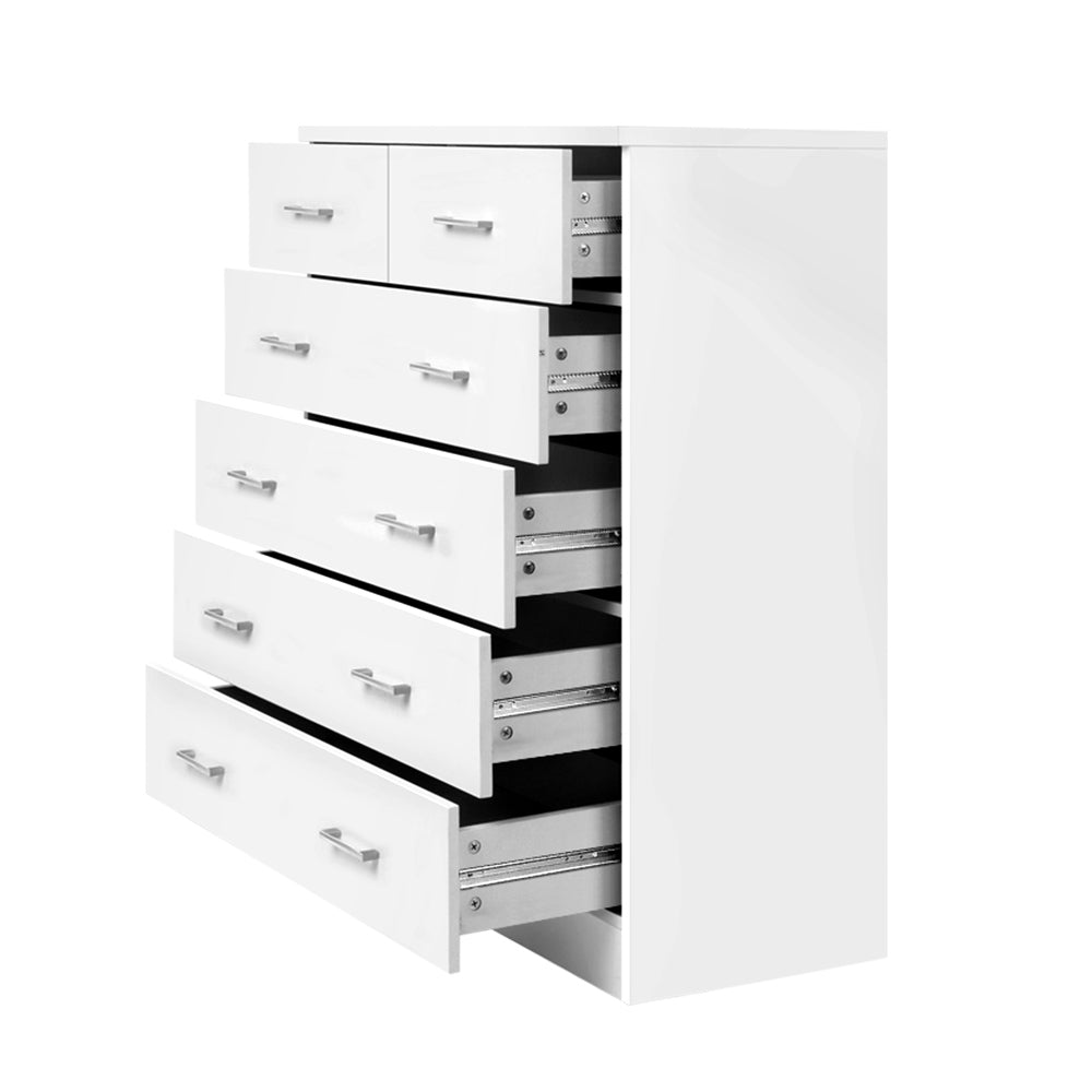 Andestian 6-Drawer Tallboy | White