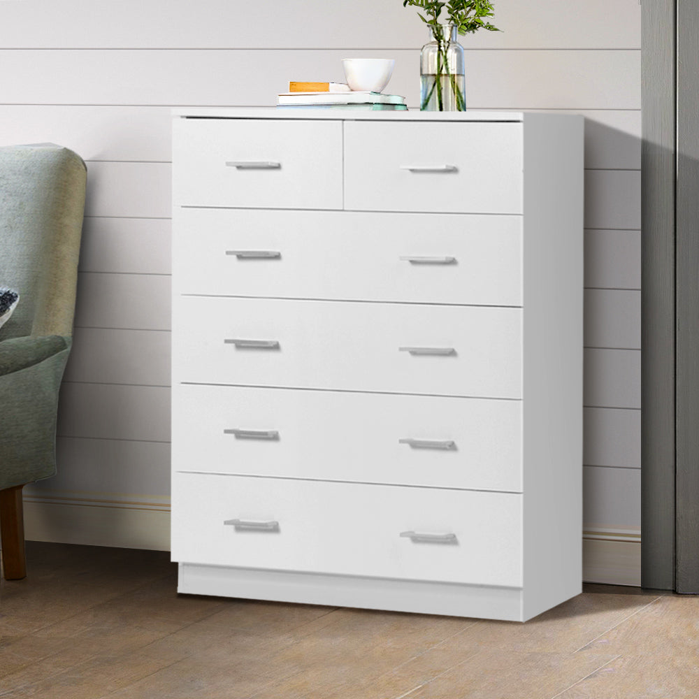 Andestian 6-Drawer Tallboy | White