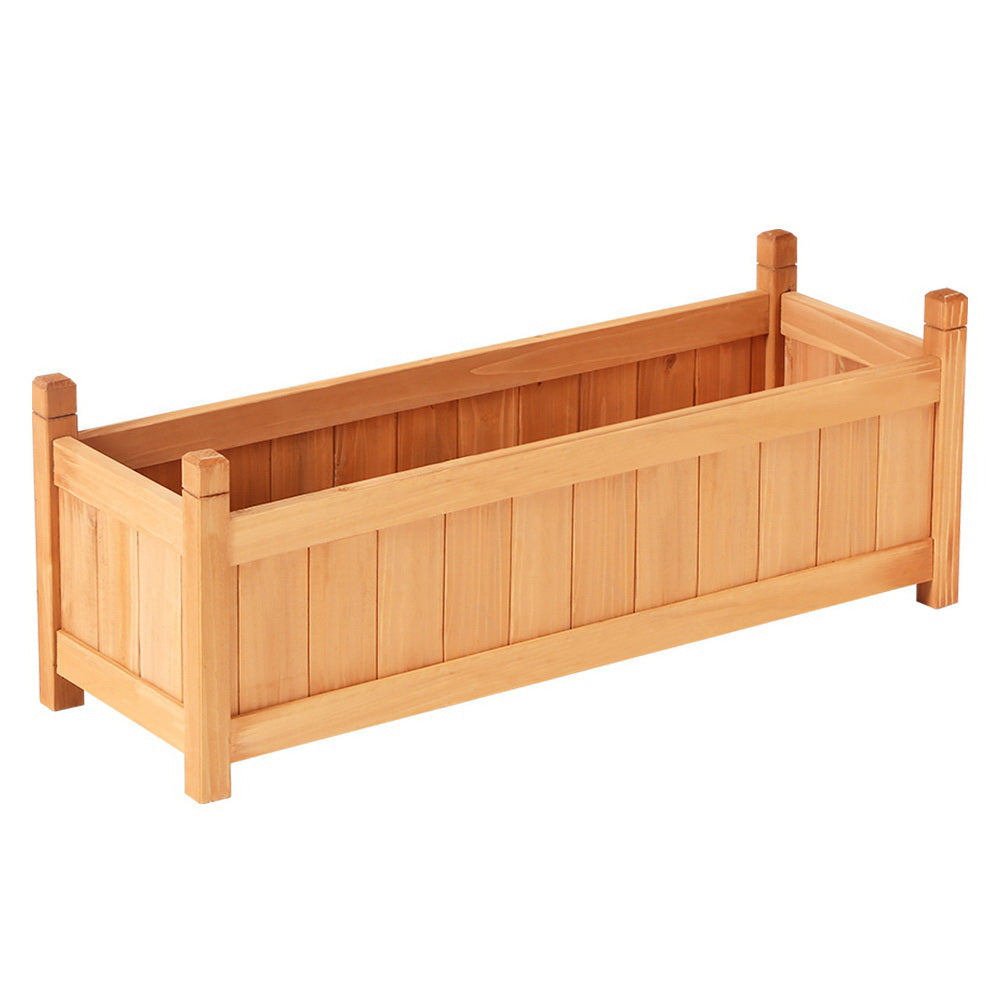 Raised Garden Bed 90x30x33cm Wooden Planter Box