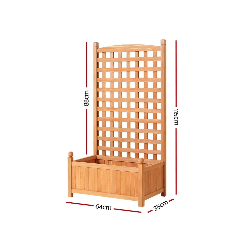 Premier Wooden Garden Bed with Climbing Wall | 64x35x115cm