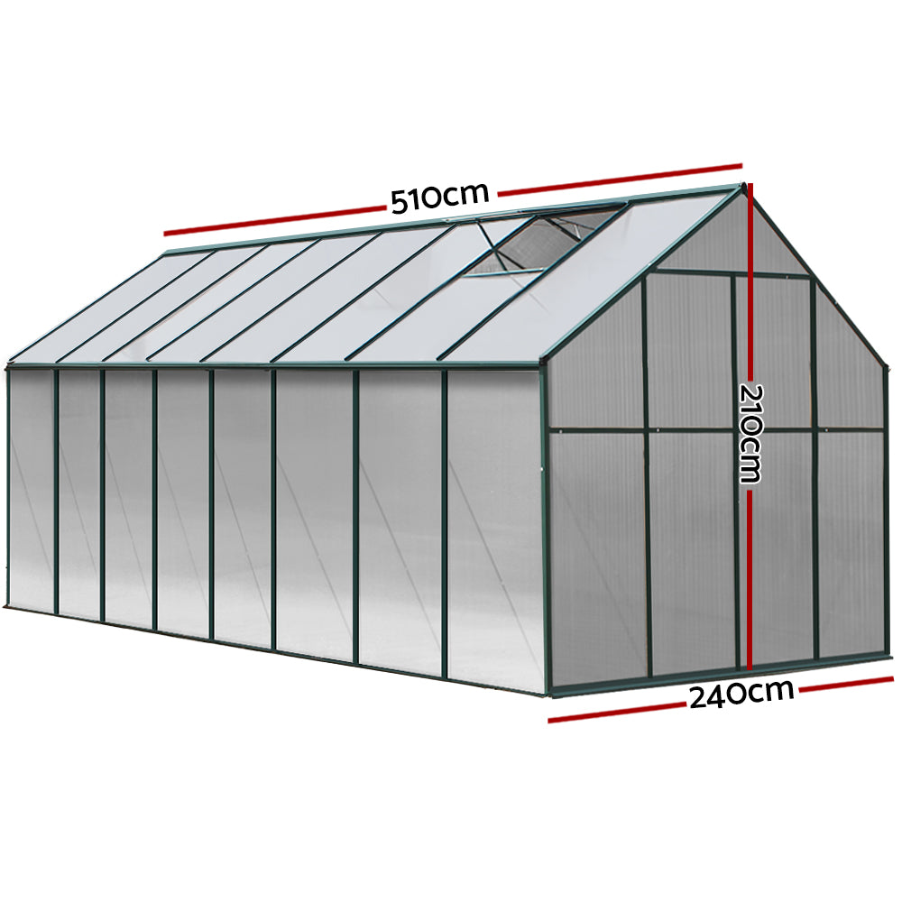 FlourishMaster Aluminium Greenhouse | 5.1 x 2.44 x 2.1M