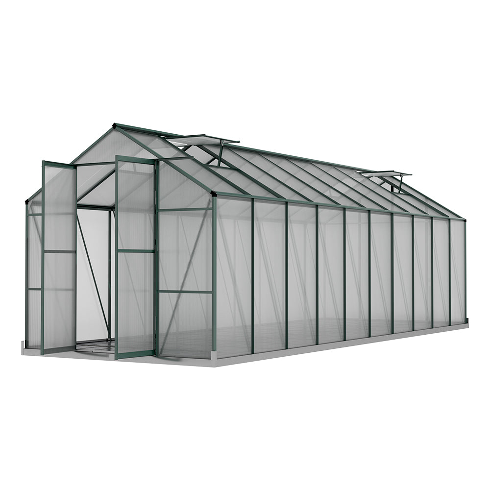 FlourishMaster Aluminium Greenhouse | 6.3x 2.44x 2.1M